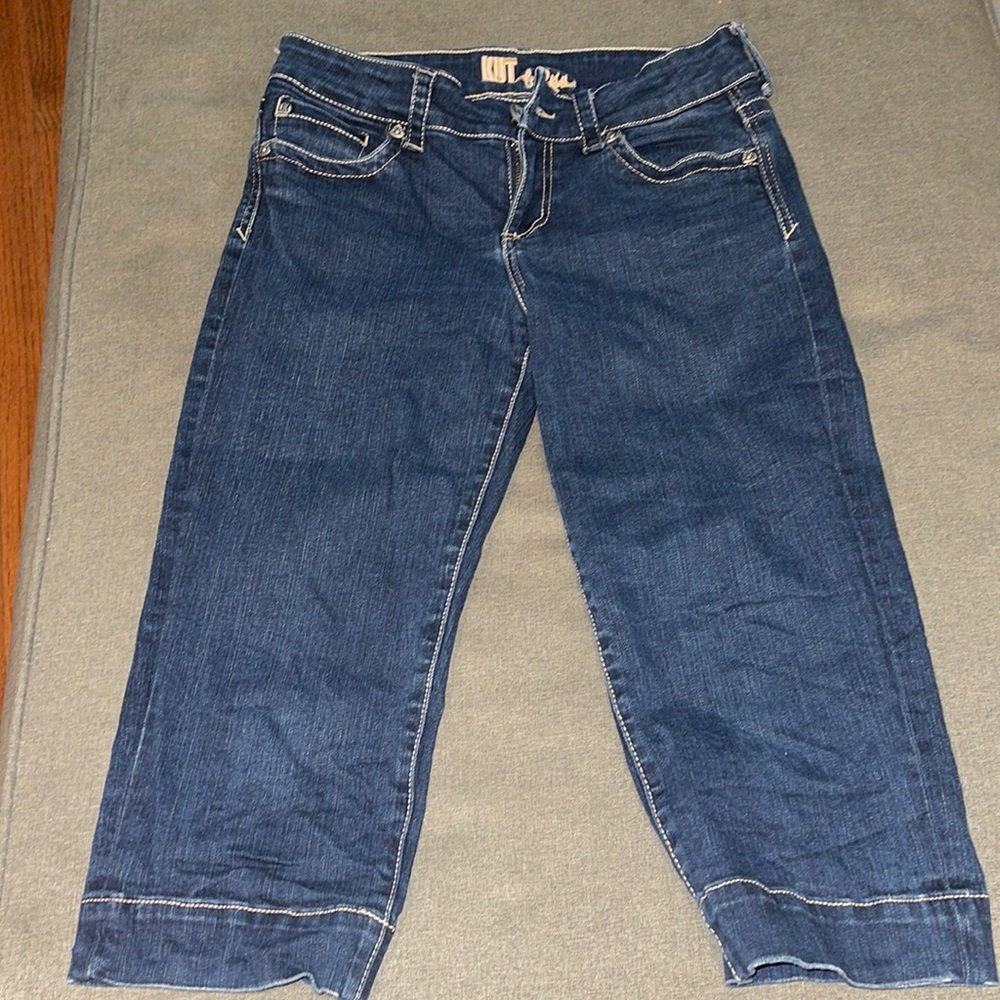Kut from the Kloth Indigo Cropped Straight Jeans